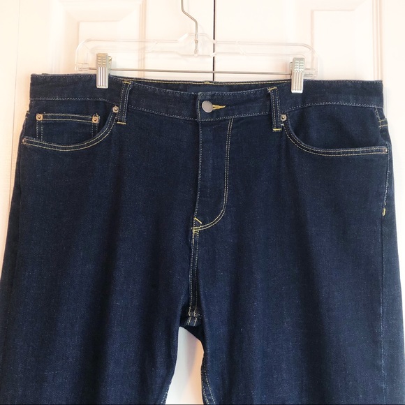 Five Four Dark Wash Blue Denim Relaxed Straight Jeans 38 - Picture 2 of 16